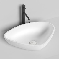 Раковина накладная Salini Gloria 56.4х39.5х16.5 см S-Stone белая матовая 1102206M