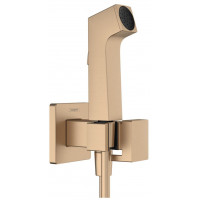 Комплект гигиенического душа hansgrohe Bidette E со шлангом и держателем шлифованная бронза 29233140