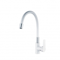 Смеситель для кухни комбинированный Haiba HB70113-8 с гибким изливом белый/хром HB70113-8 Смеситель для кухни комбинированный Haiba HB70113-8 с гибким изливом белый/хром HB70113-8