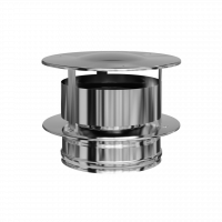 Оголовок с ветрозащитой Ferrum 150х210 мм нержавеющая сталь 00-00000594