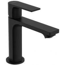 Смеситель для раковины Hansgrohe Rebris E 109 мм со сливным гарнитуром черный матовый 72557670