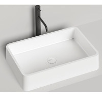 Раковина накладная Salini Gloria 59.5х39.5х12.5 см S-Stone белый матовый 1102207M