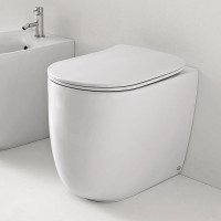 Унитаз безободковый пристенный Kerasan Nolita 55х35 см белый матовый 531830