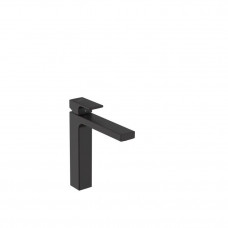Смеситель для раковины hansgrohe Vernis Shape 190 однорычажный со сливным гарнитуром матовый черный 71562670