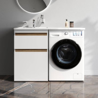 Тумба под столешницу для стиральной машины напольная AM.PM X-Joy 60 см 2 ящика белый глянец M85AFSX0602WG