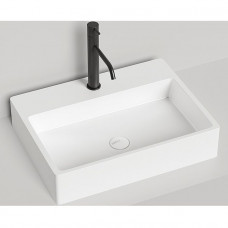 Раковина накладная Salini Ottavia 60х45х13.3 см 1 отв. S-Stone белый матовый 1103201M