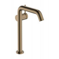 Смеситель для раковины hansgrohe Tecturis S 240 Fine CoolStart EcoSmart+ со сливным гарнитуром Push-Open шлифованная бронза 73370140