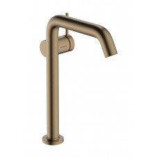 Смеситель для раковины hansgrohe Tecturis S 240 Fine CoolStart EcoSmart+ со сливным гарнитуром Push-Open шлифованная бронза 73370140