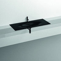 Раковина Kerasan Shape 122х52 см встраиваемая 1 отверстие черный матовый 548031