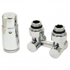 Комплект для подключения радиатора Schlosser Standard MINI 6008 угловой G 3/4x3/4 хром 600800058