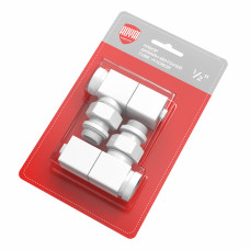 Набор дизайн-вентилей Royal Thermo CUBE угловой белый 1/2 RTE 07.001