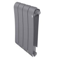 Радиатор биметаллический Royal Thermo Infinity 500 Silver Satin VR80 4 секции нижнее подключение НС-1658387
