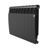 Радиатор биметаллический Royal Thermo BILINER 500 10 секций боковое подключение Чёрный НС-1682285