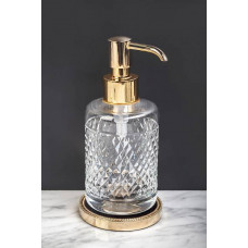Дозатор для жидкого мыла Boheme Murano Cristal настольный золото 10228 Дозатор для жидкого мыла Boheme Murano Cristal настольный золото 10228