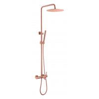 Душевая стойка Boheme Uno со смесителем и верхним душем 29.5 см Copper Brushed 468-CB