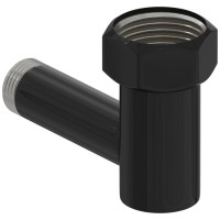 Уголок переходной Стилье G 1 НГ - G 1/2 HP черный глянцевый 172000-1012